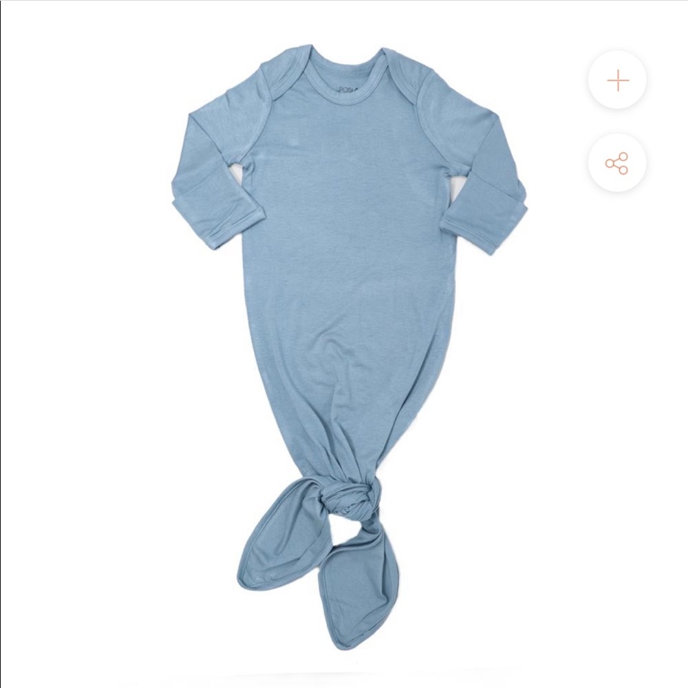 posh peanut blue knotted gown set